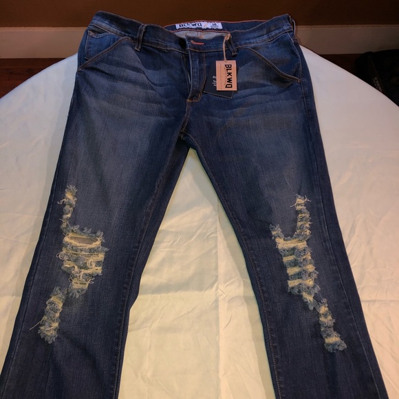 Brand new BLKWD distressed stretchy skinny jeans - Picture 1 of 3